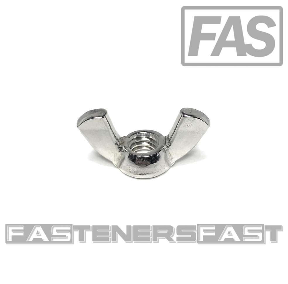 (10) 5/16-18 Stainless Steel Wing Nuts 5/16-18 Butterfly Nuts Bright Finish