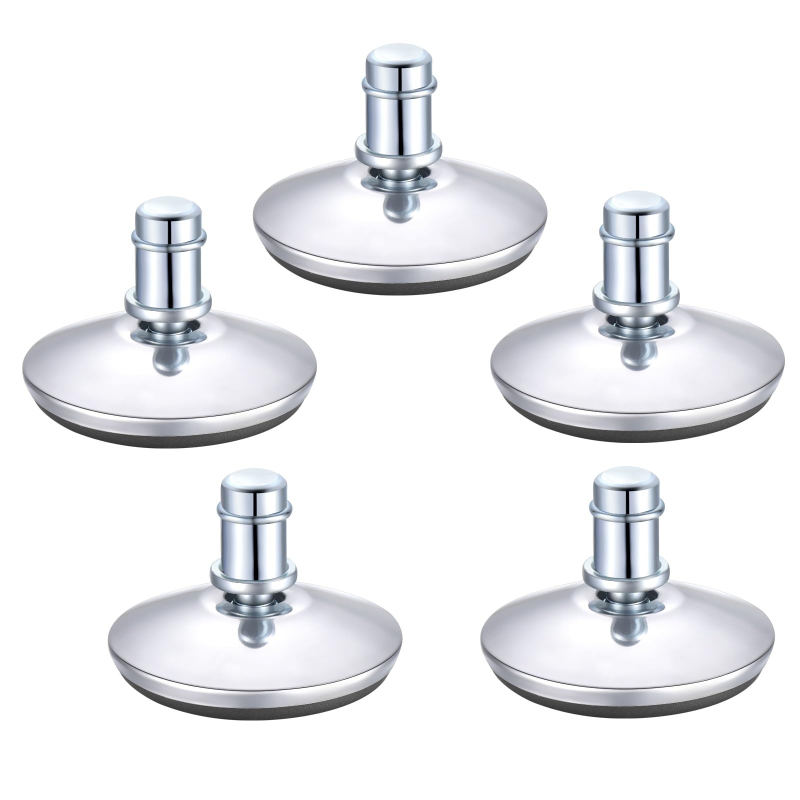 5PCS Bell Glides Low Proffile Replacement Office Chair or Silvery and Blck