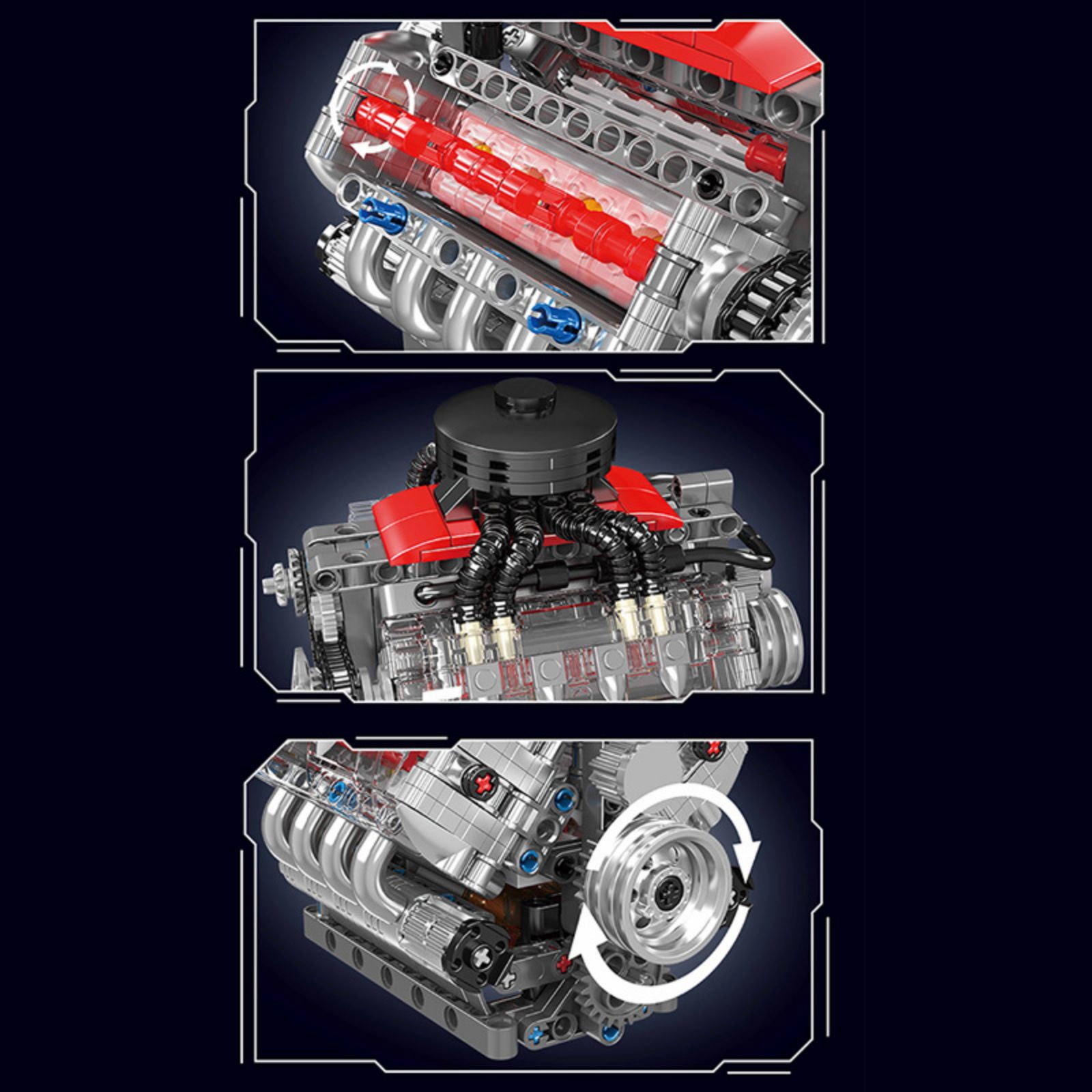 New V8 Engine Motor Engineering Model for Creative Build and Design Enthusiasts