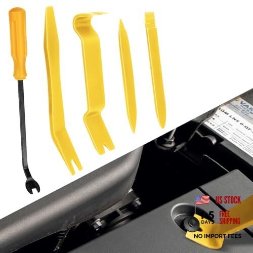 5PCS Auto Trim Removal Tool kit, Clip Removal Tool, Automotive Interior Yellow