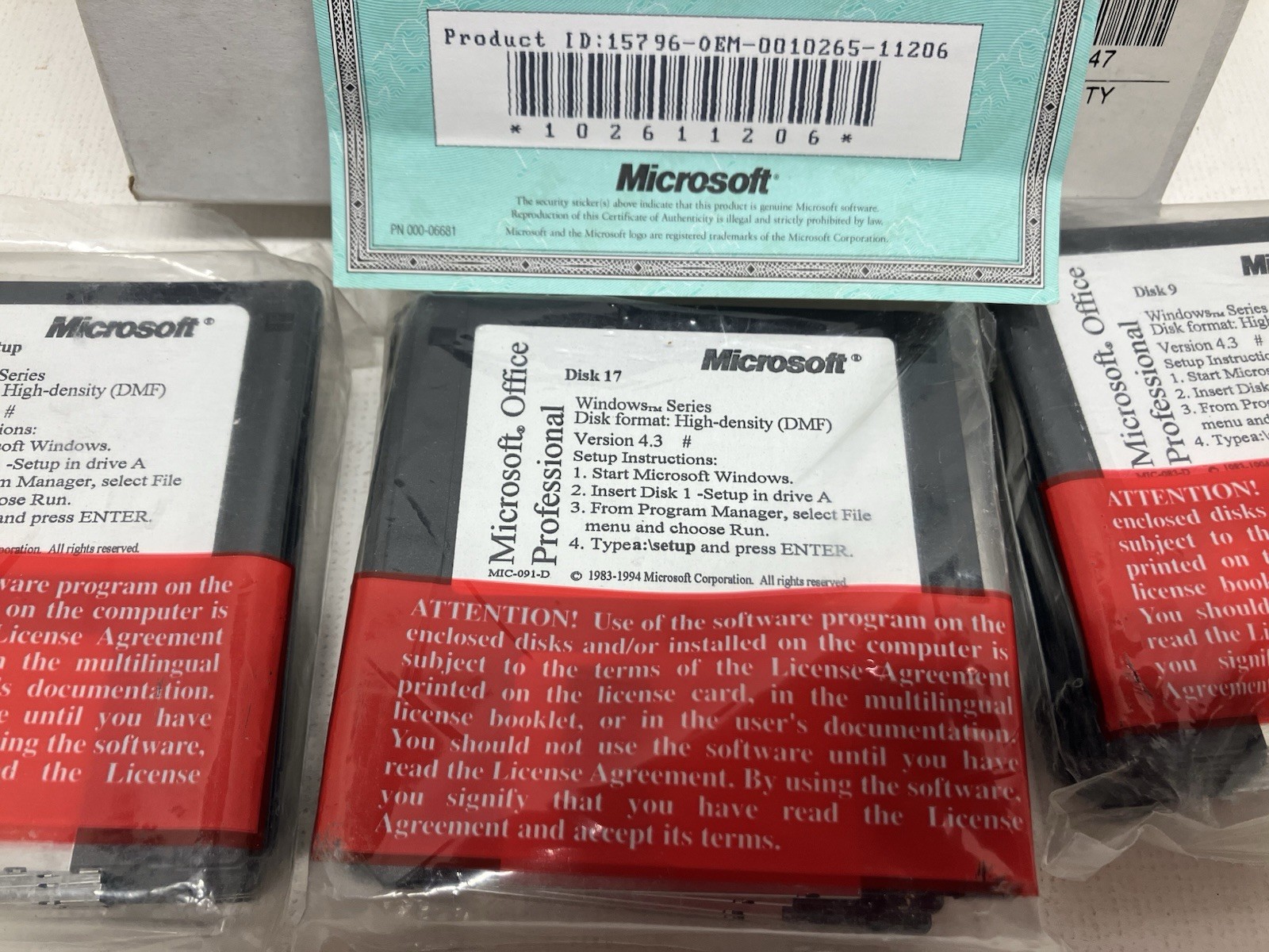 Vintage Microsoft Office 4.3 Diskette Pak OEM Version Still Sealed