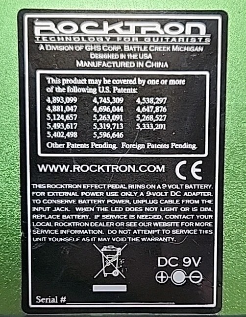 Rocktron Short Timer Compressor Retor Digital Delay Guitar Effect Pedal 9 Works