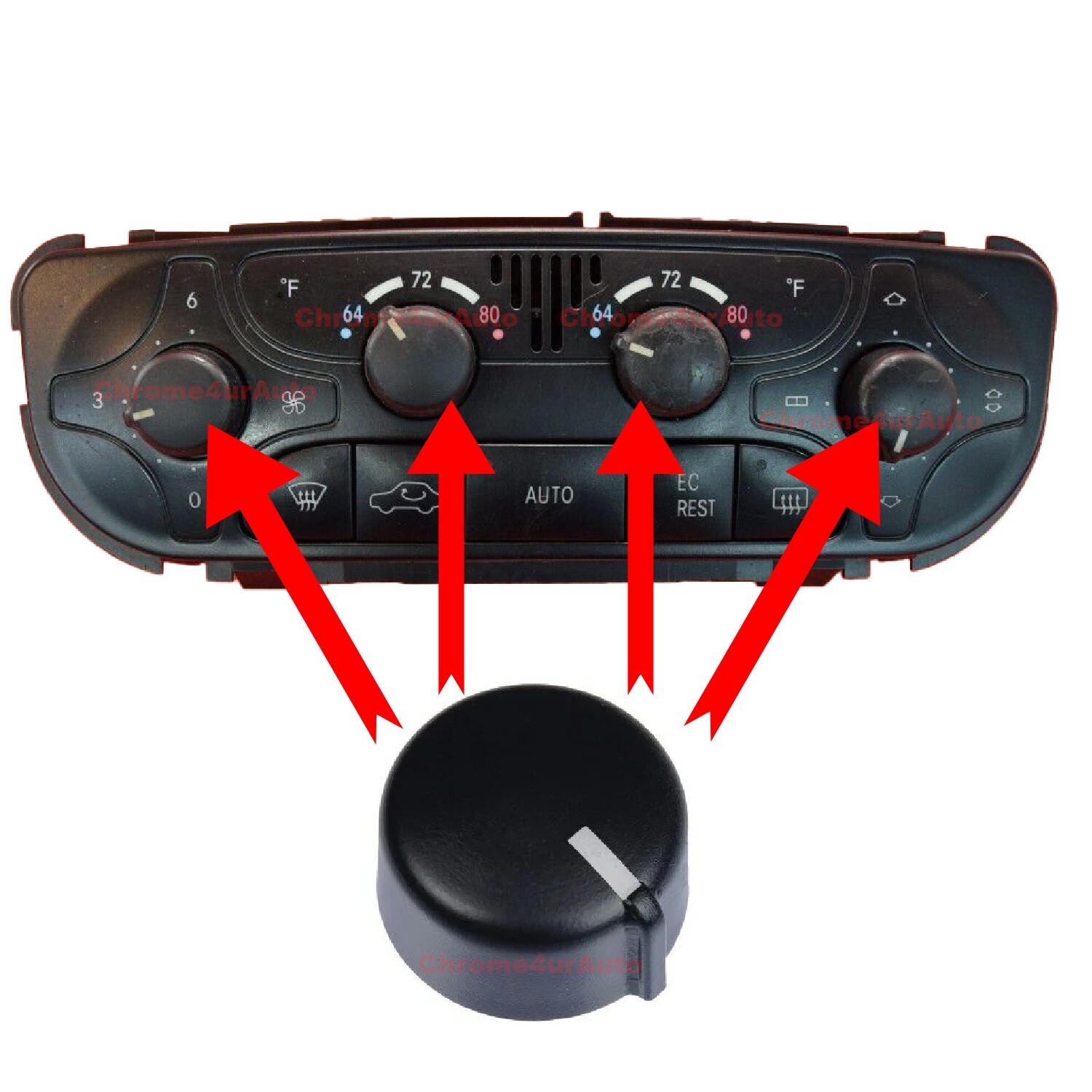 FOR Mercedes W203 W209 C230 C240 C320 A/C Heater Climate Control Knob 2098300185