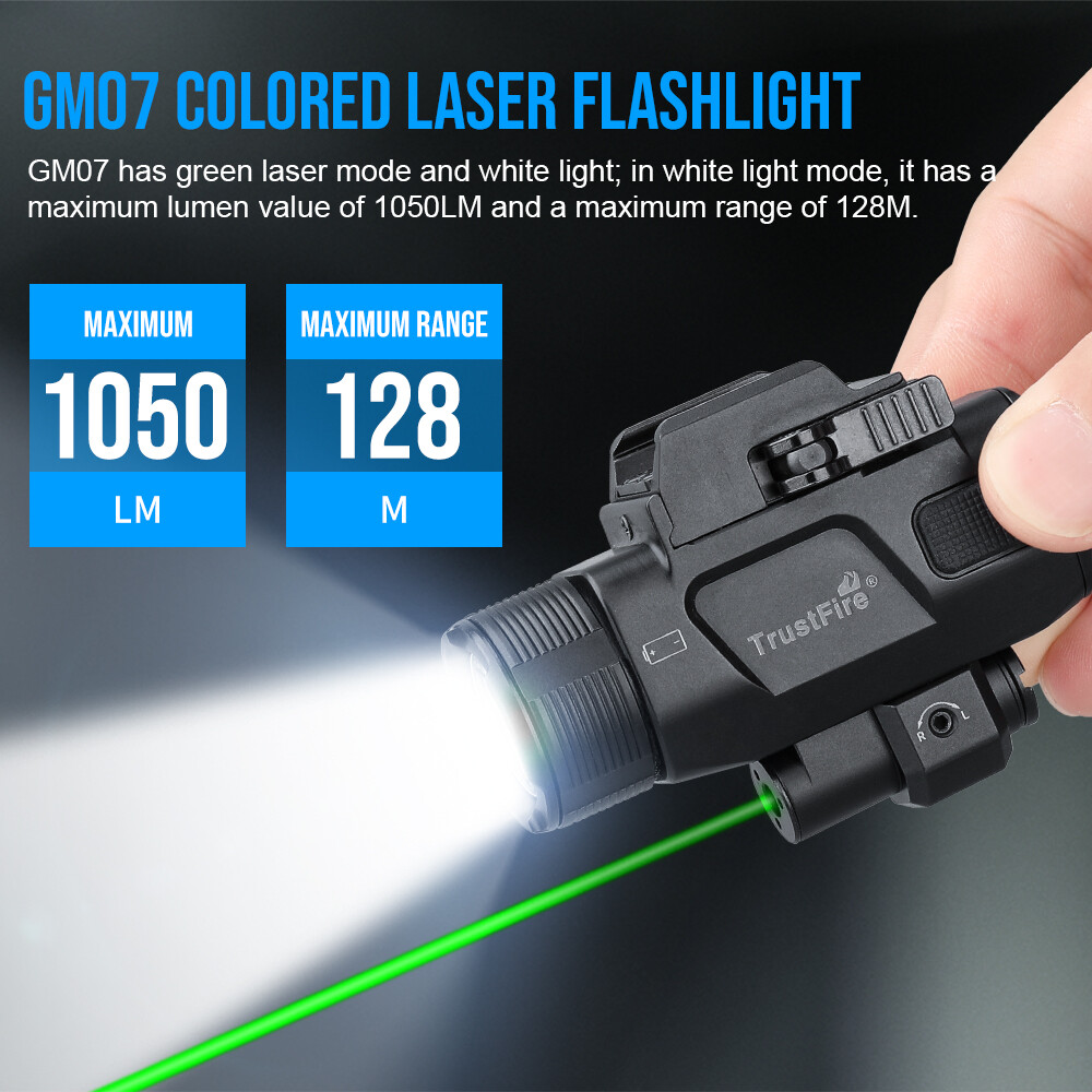 TrustFire 1050LM ( Laser ) Tactical LED Pistol Light Glock Weapon Flashlight Q