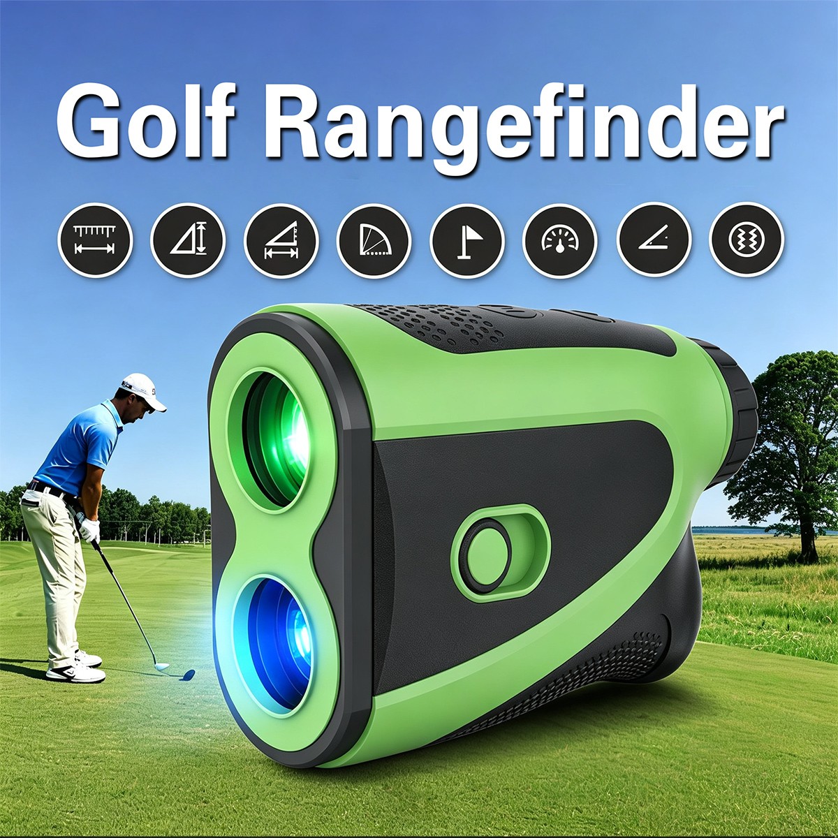 GTGUARD 1200 Yard Golf Rangefinder Slope 7X Magnification Laser Range Finder US