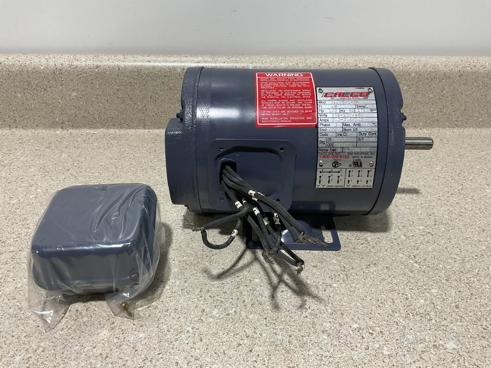 Calco 3AA05404BK 1/2HP, 1720RPM NEW