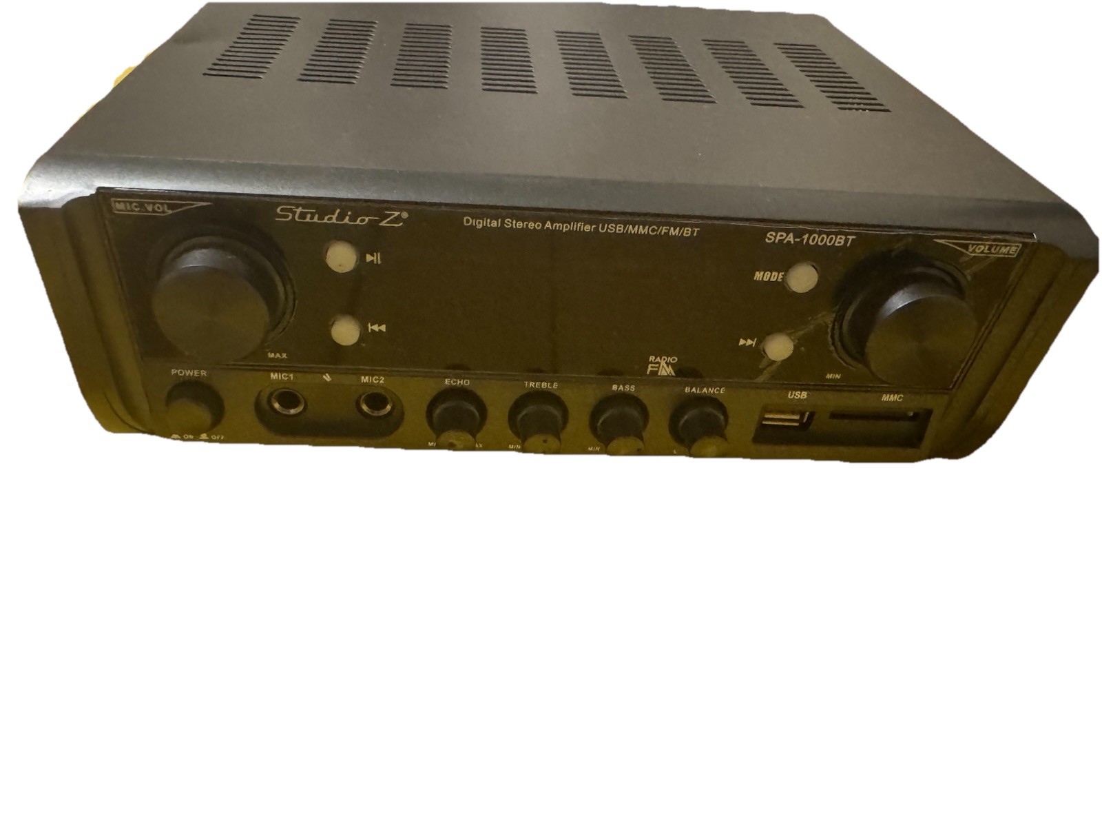 Studio Z SPA-1000BT Digital Stereo Amplifier Bluetooth USB FM No Remote