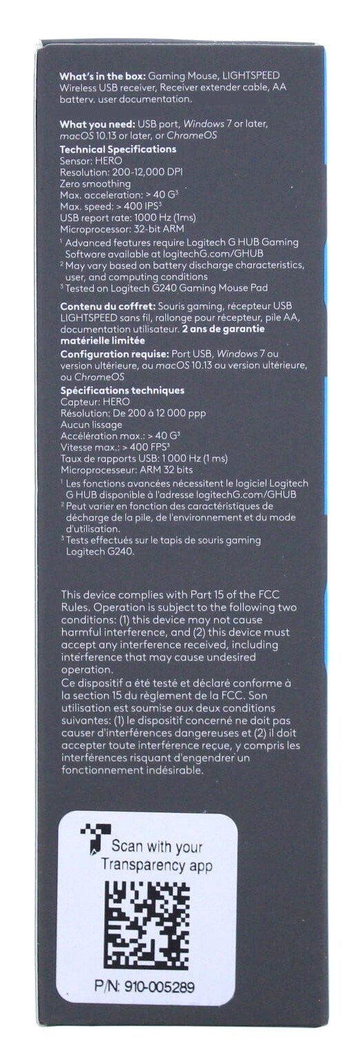 Logitech G305 Lightspeed Wireless Gaming Mouse (White)