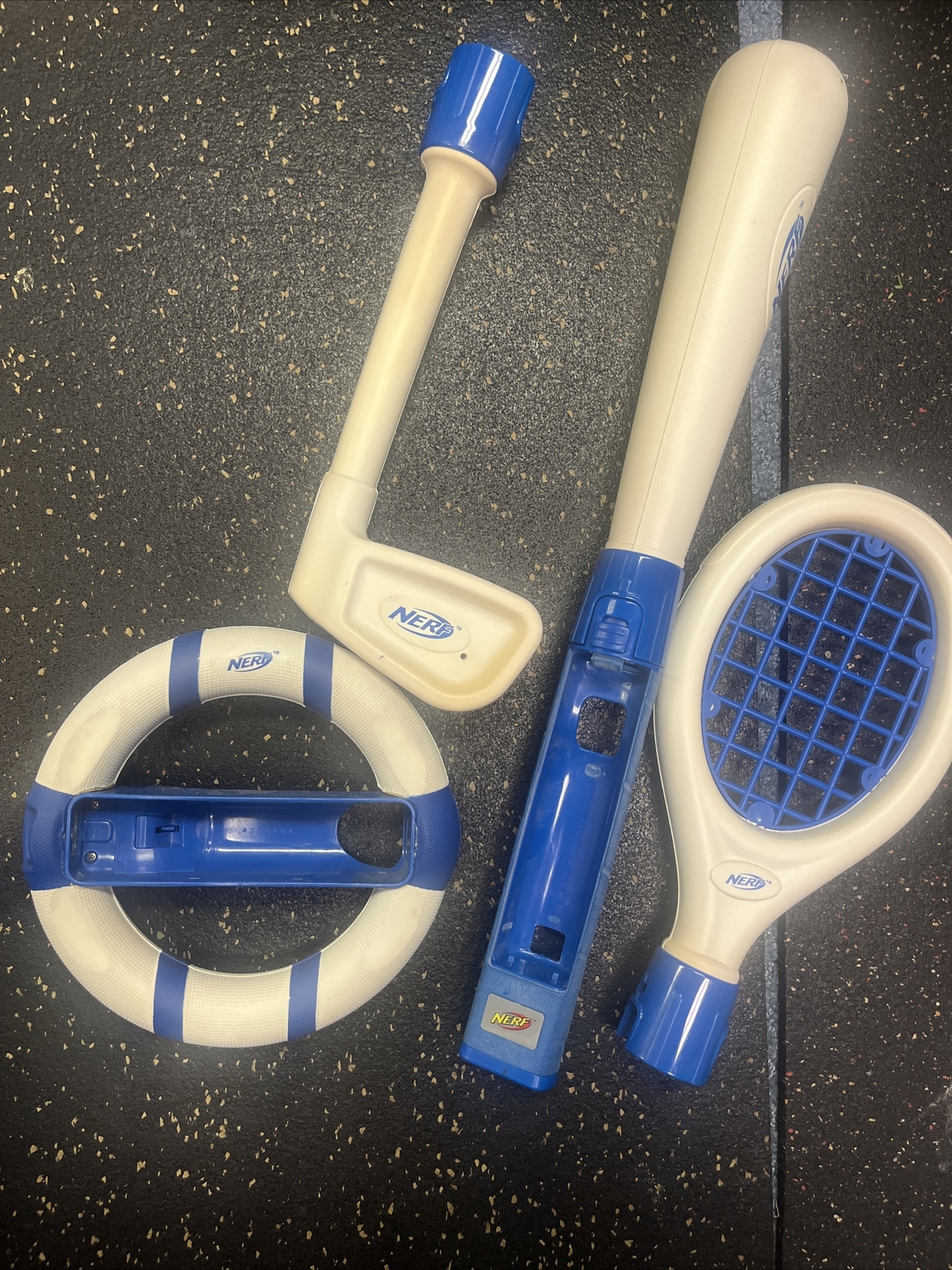 NERF Wii Sports Pack Nintendo Wheel Tennis Golf Baseball Used Wheel Pack Lot