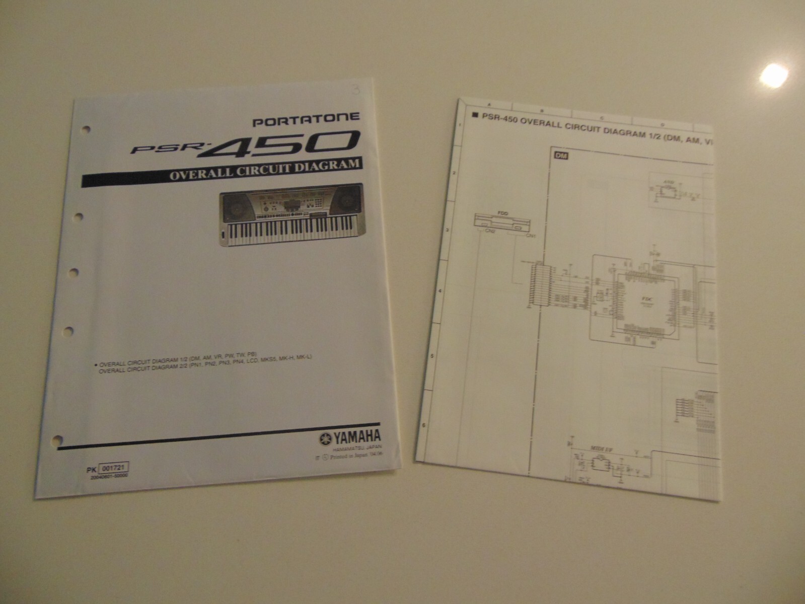 Yamaha Portatone PSR-450 Keyboard Overall Circuit Diagram Schematics