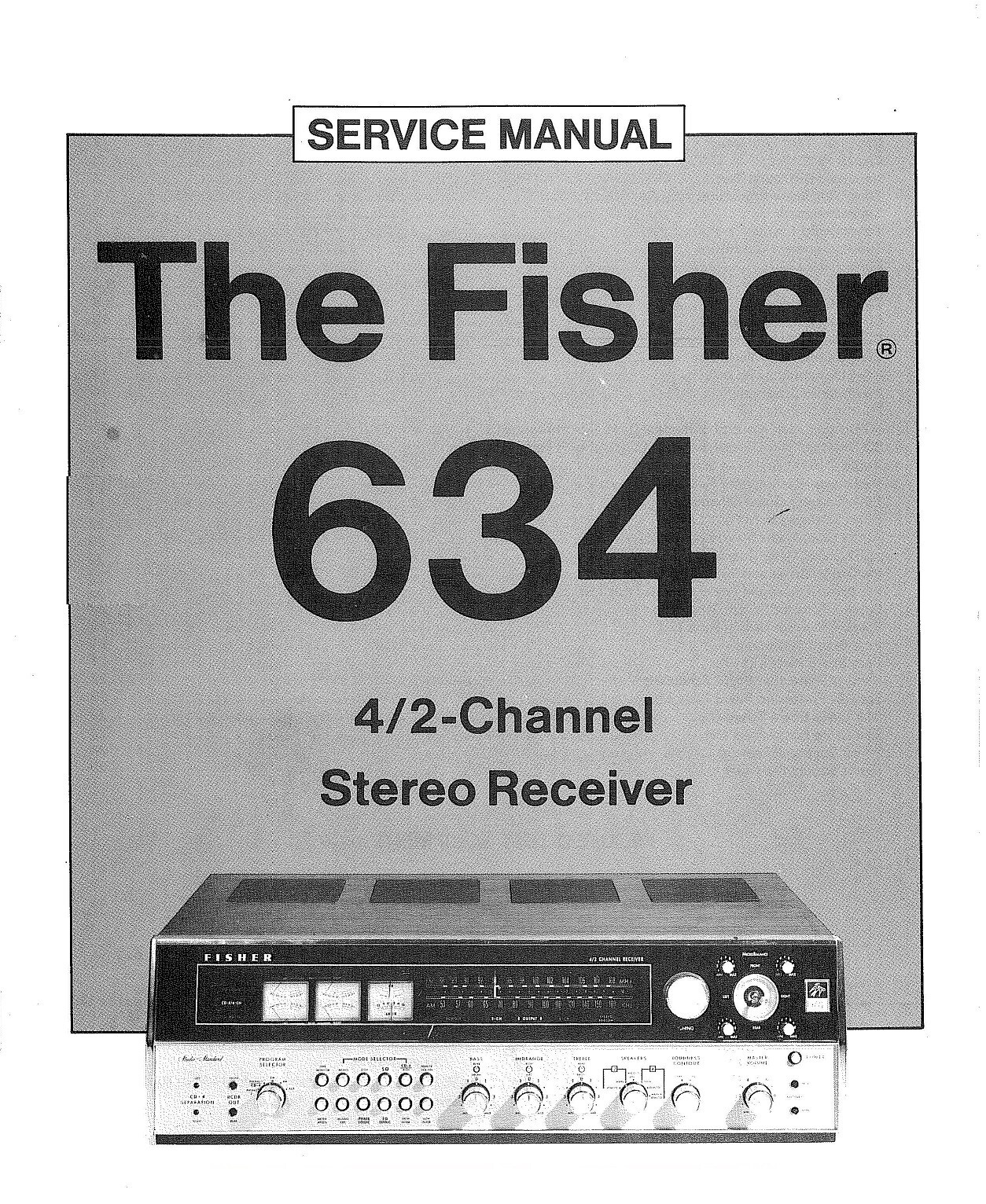 634 Receiver Service Repair Manual Fits Fisher 634