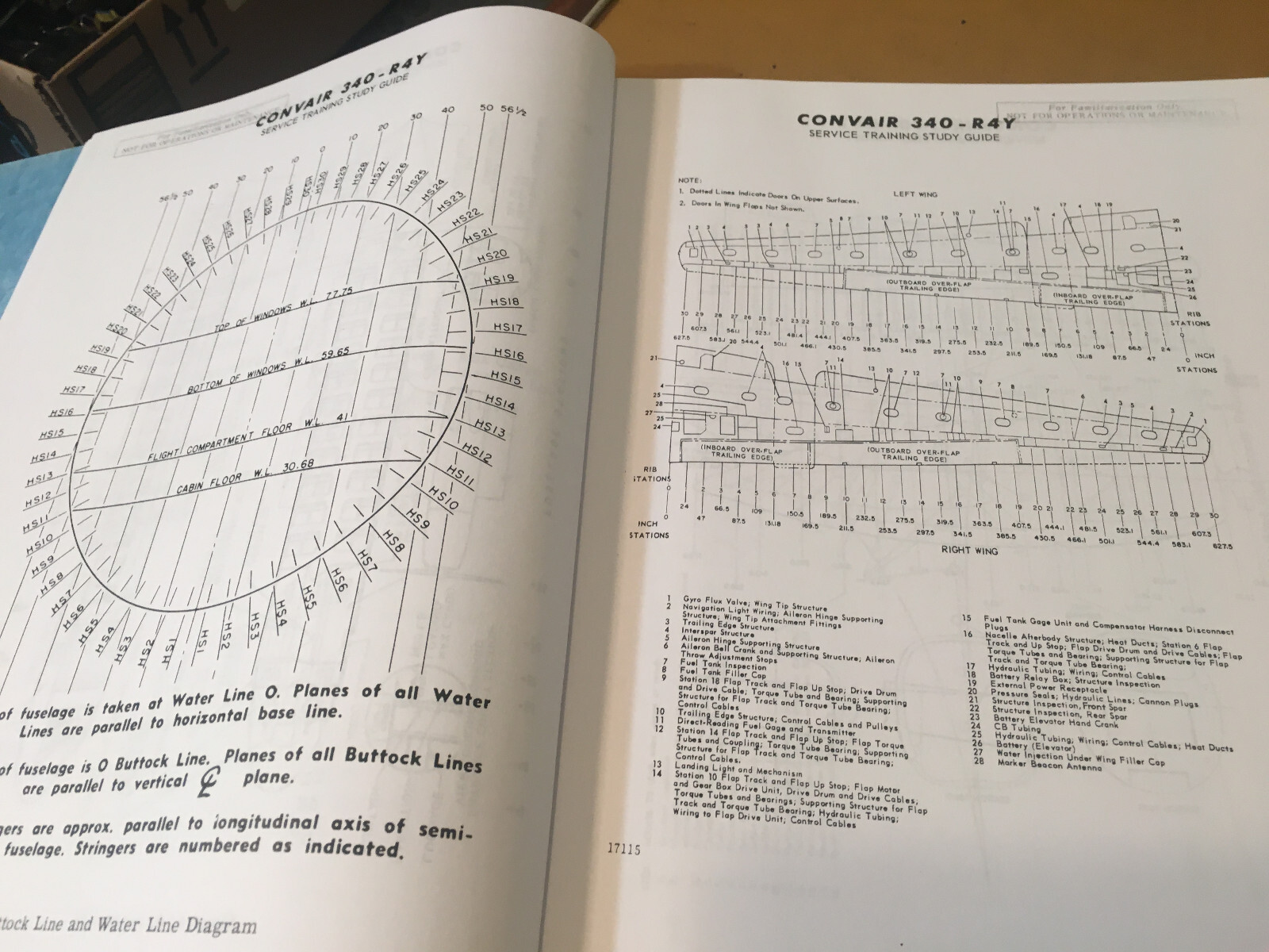 Convair 340-R4Y Service Training Study Guide Manual
