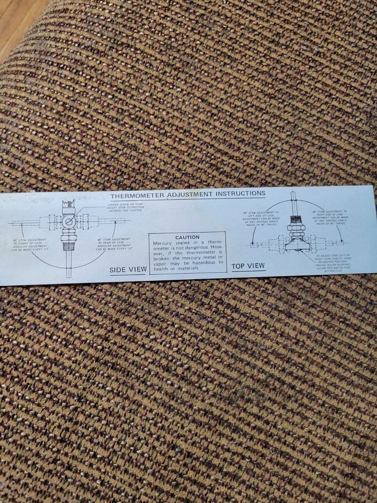 TRERICE Thermometer 0-100 F