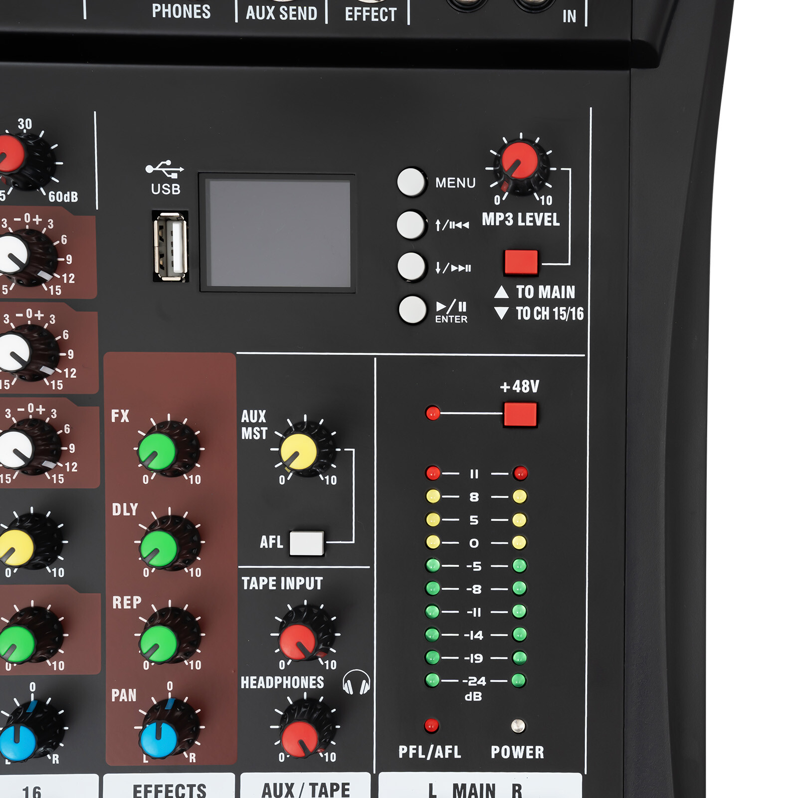 16 Channel Studio Audio Mixer Bluetooth USB Digital Sound Mixing Console Board
