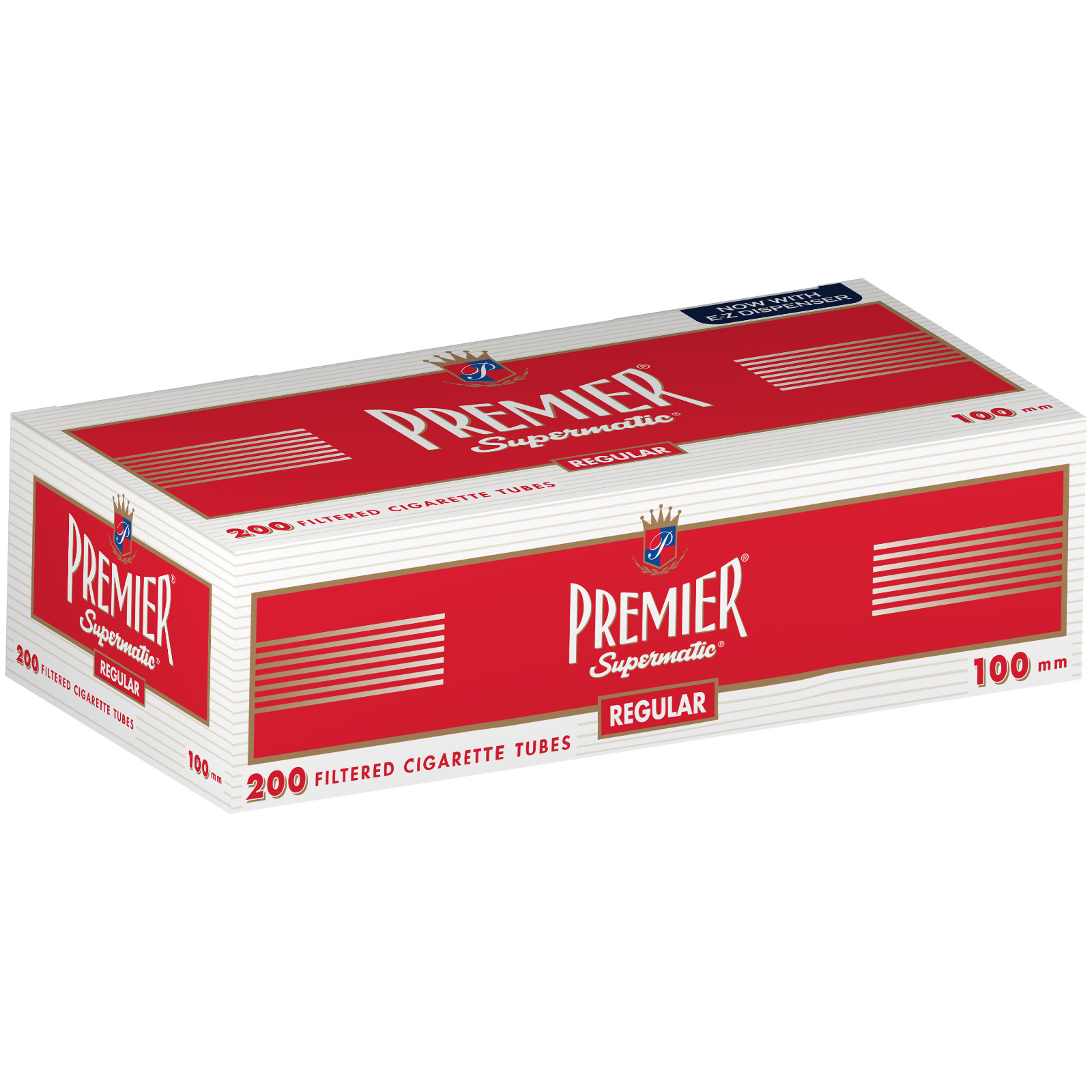 Premier Full Flavor Cigarette Filter Tubes - 100mm Size (1 Box of 200 Tubes)