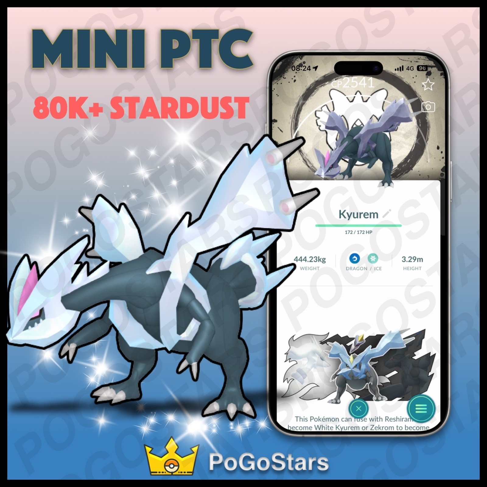 Pokémon PTC Go - Shiny Kyurem - GO Fest 2026✨Special Background✨