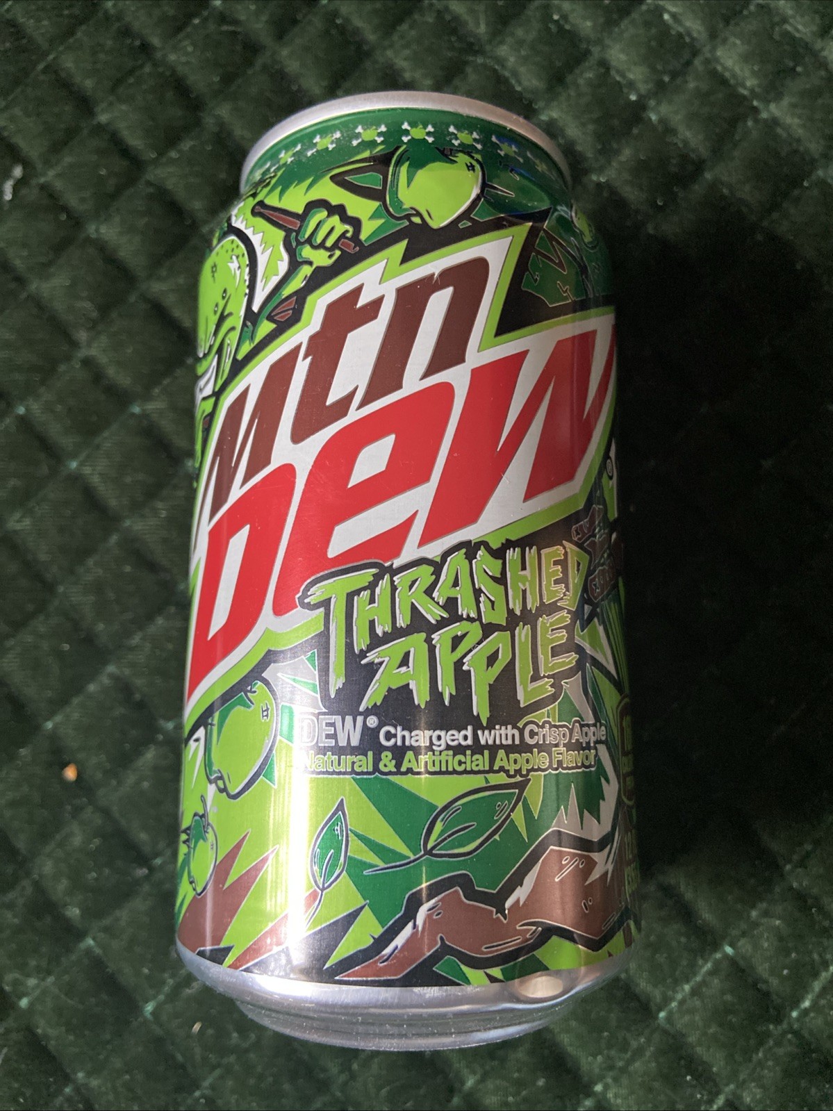 Mountain Dew Thrashed Apple unopened 12 fl oz can