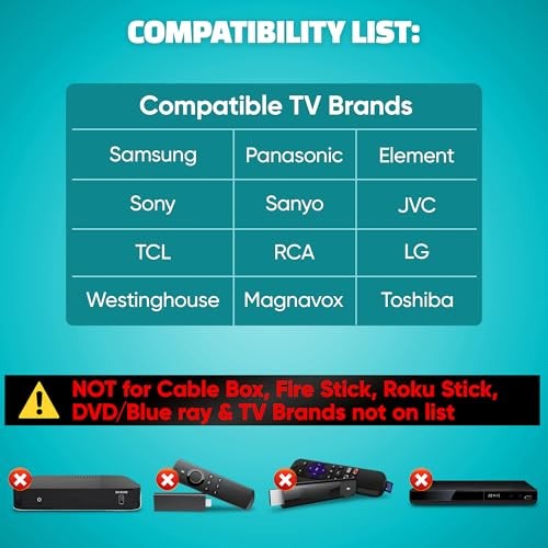Big Button Universal TV Remote () Simple Easy to Use, Great for Seniors, Orange
