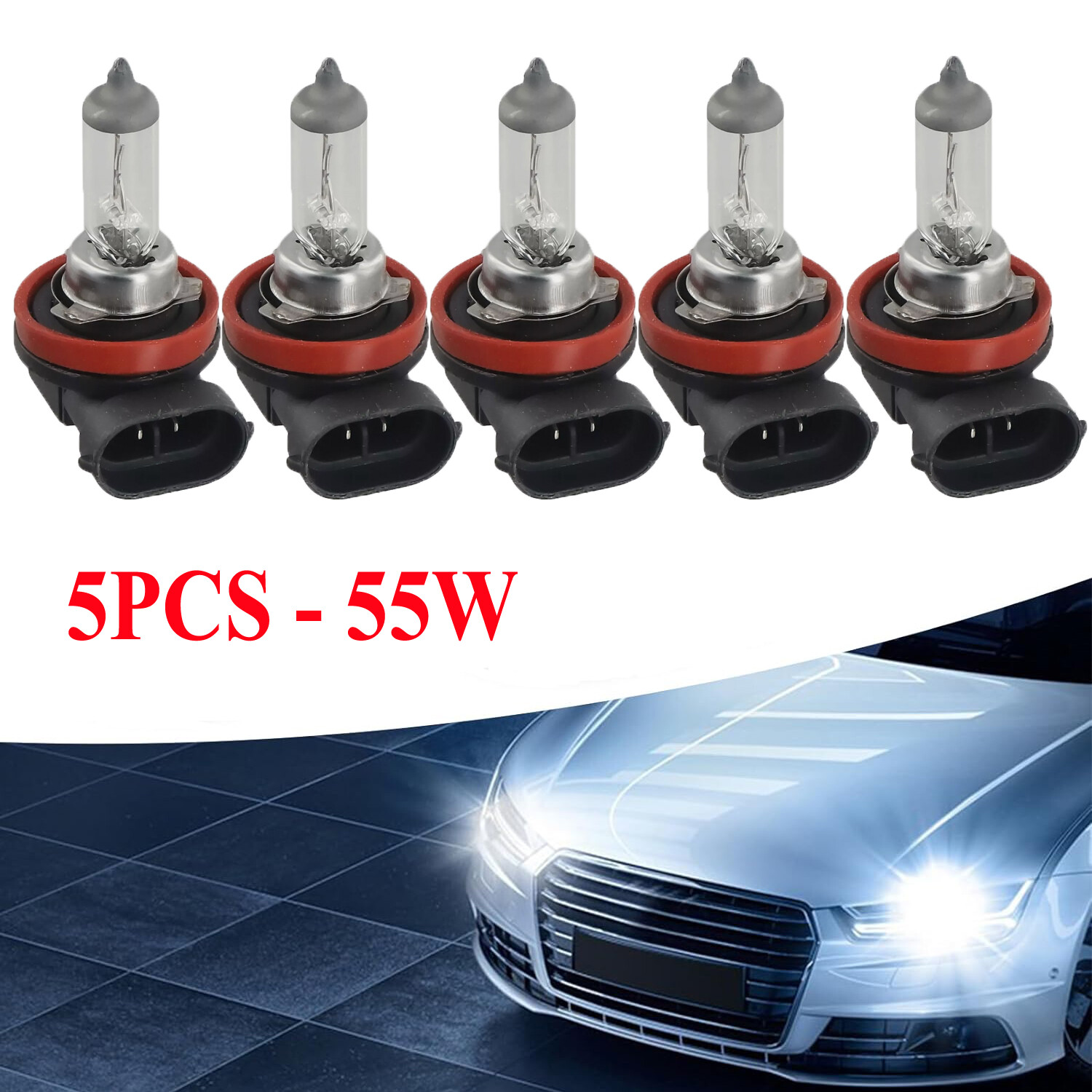 5PC H11 12V 55W/Super Bright Ultra White Fog Halogen Bulb Car Head Light Lamp