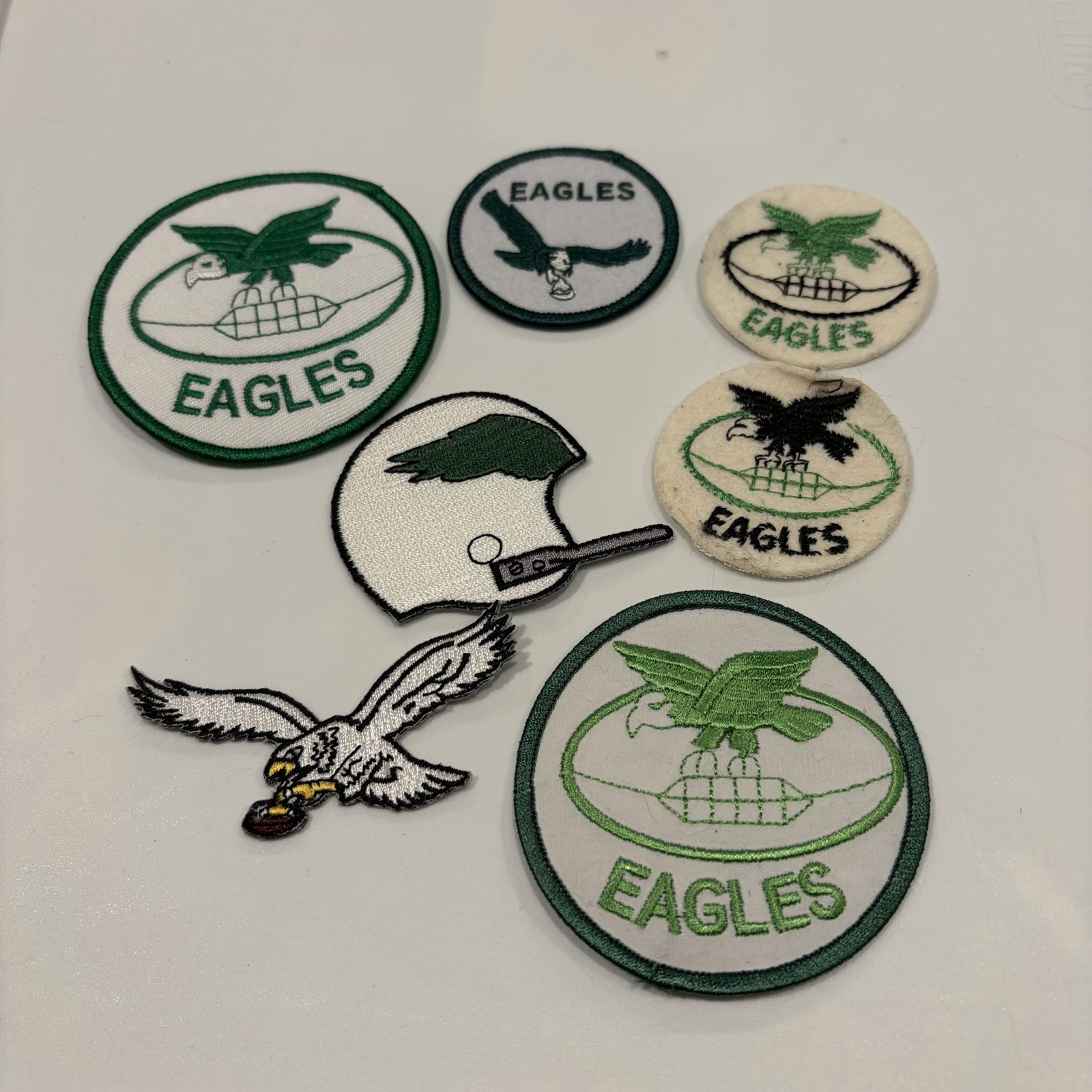 RARE Vintage 60’s EARLY 70’s Philadelphia Eagles  Embroidered Patch NFL Lot Of 7