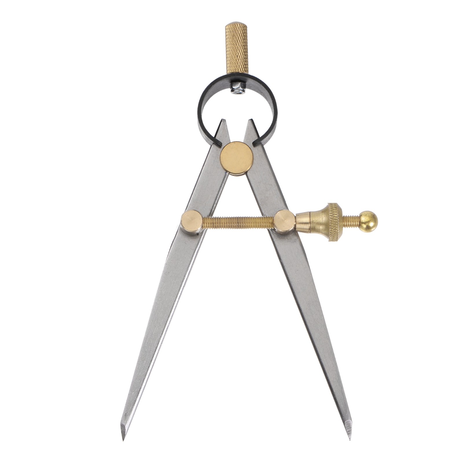 Spring Joint Caliper 4 " Carbon Steel Spring Divider w Brass Fulcrum Flat Leg