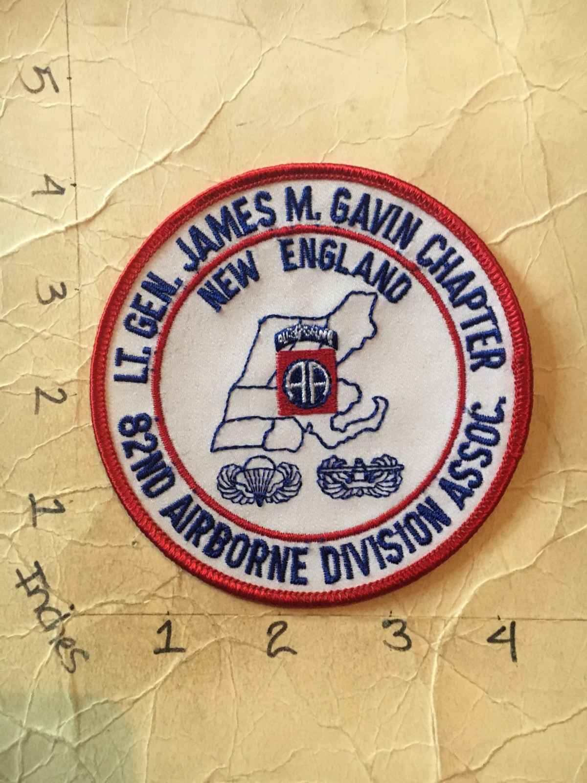Lt. Gen. Gavin Chapter New England 82nd Airborne Div. Assoc. Army patch 8/18/25