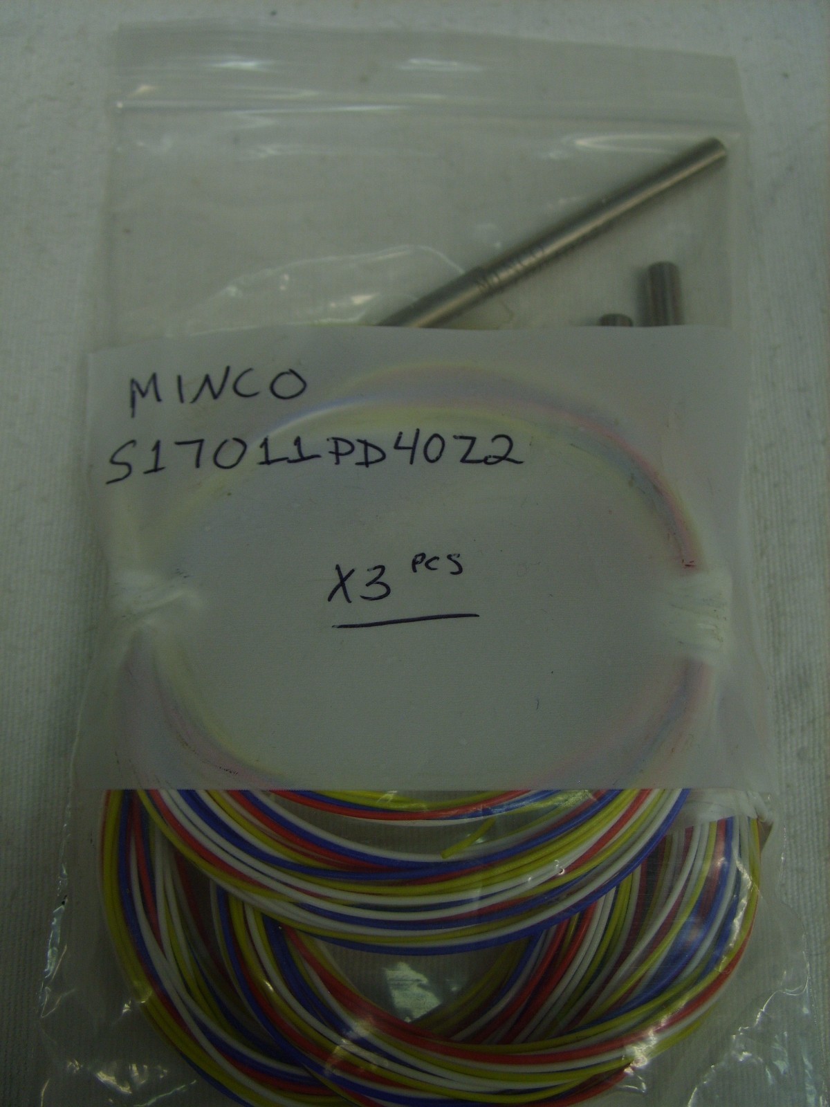 (3) MINCO - TEMPERATURE SENSOR PROBE CABLE ASSEMBLY S17011PD40Z72 *NOS*