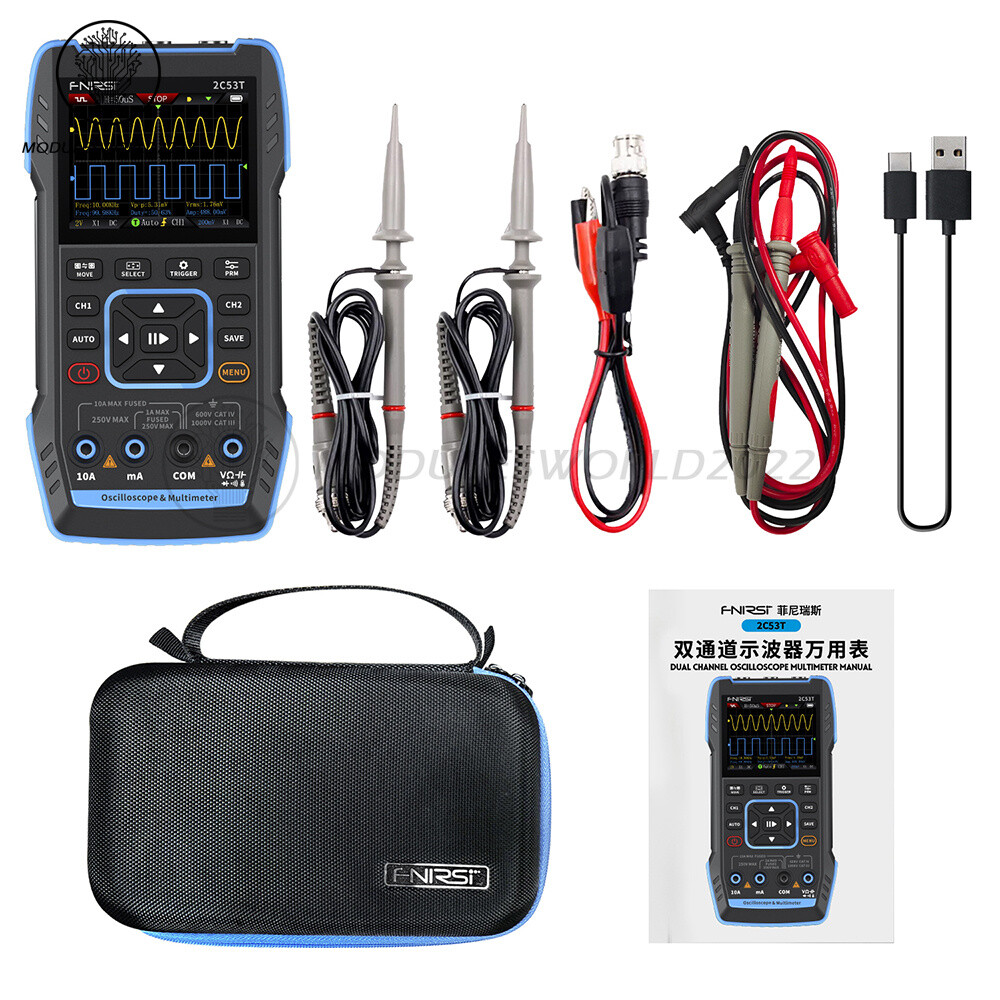 FNIRSI 2C23T / 2C53T Handheld Digital Oscilloscope Multimeter Signal Generator