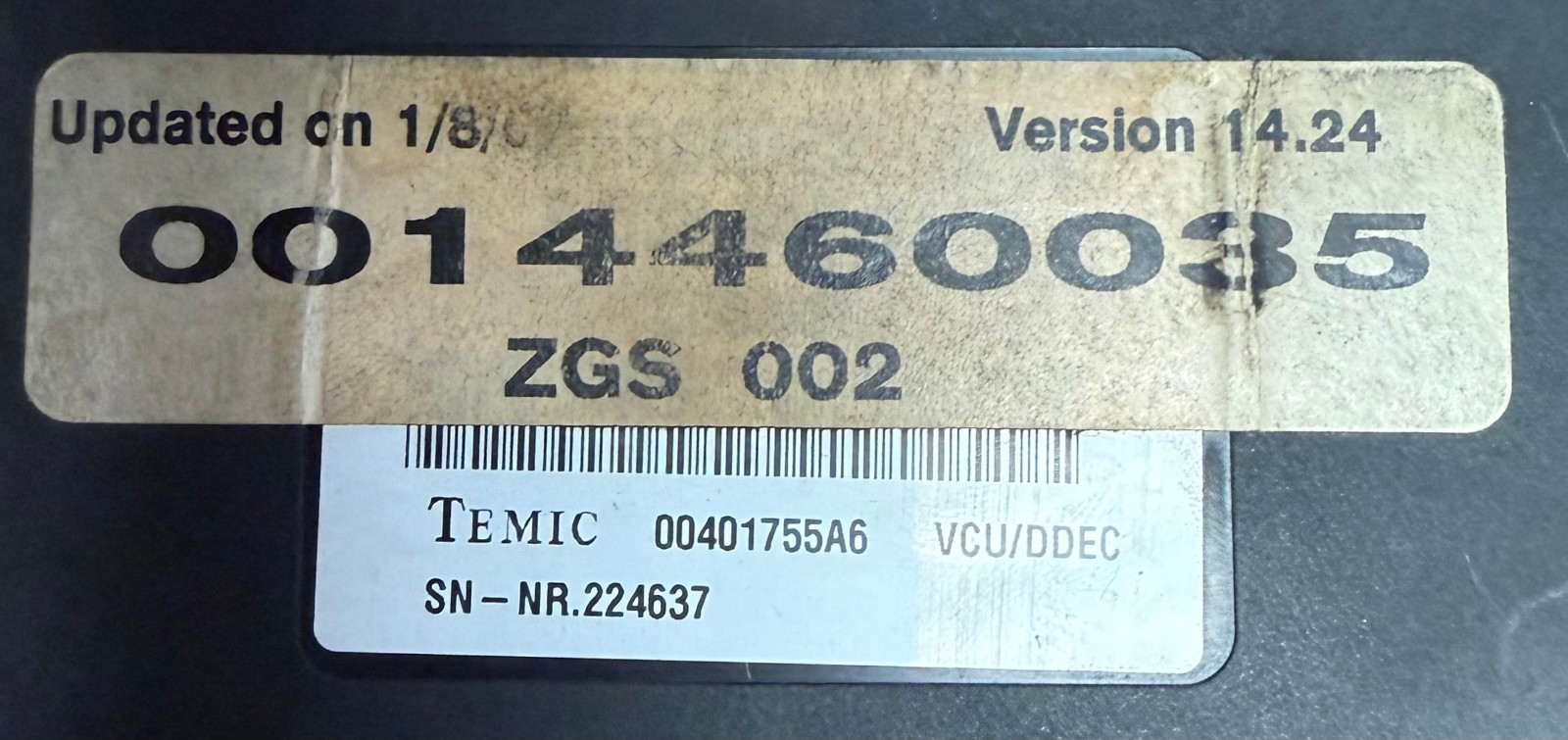 MERCEDES-BENZ Cab Control Module VCU/DDEC 00401755A6