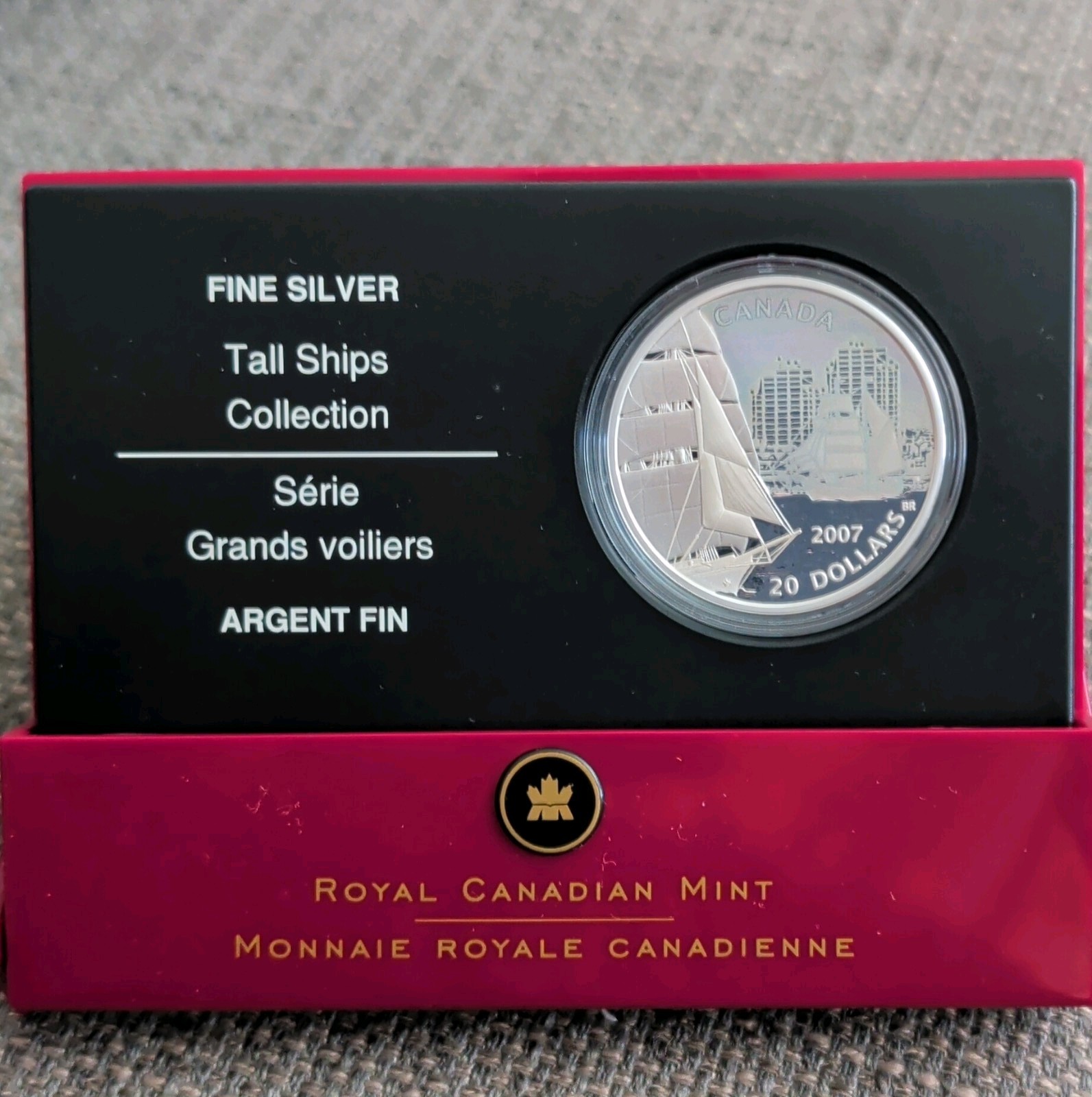 Royal Canadian Mint 2007 Tall Ships Collection Silver $1 Coin