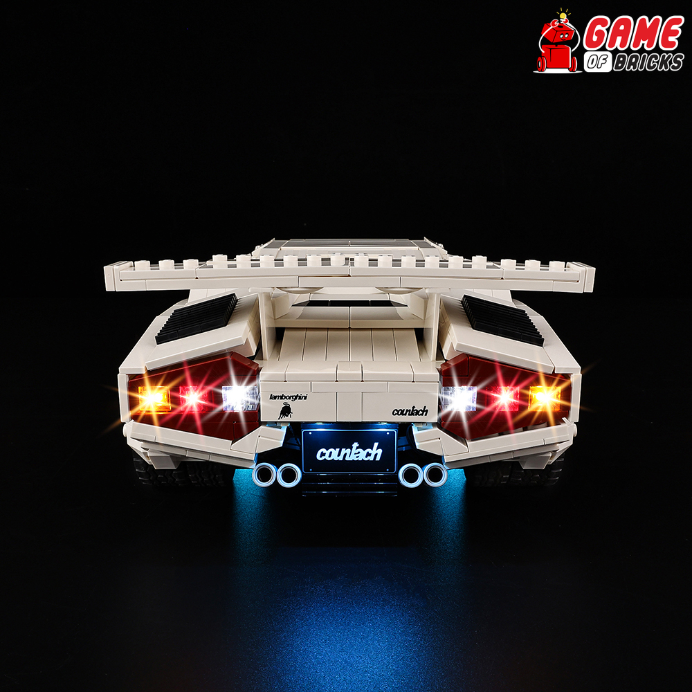 LED Light Kit for LEGO® Lamborghini Countach 5000 Quattrovalvole 10337 (Remote)