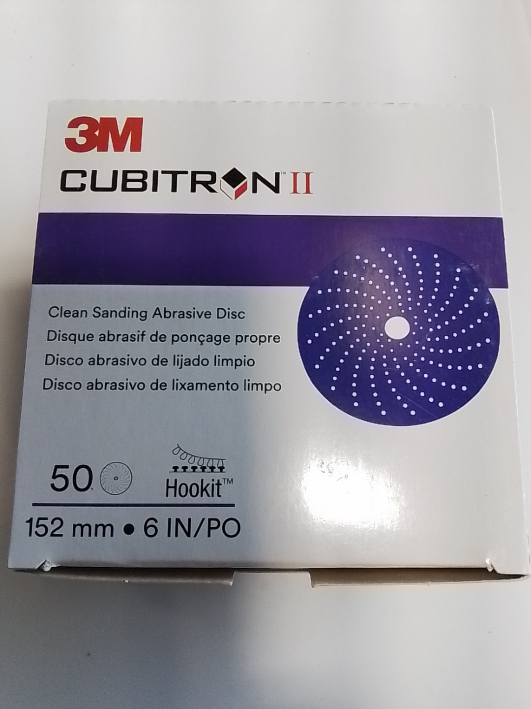 3M 31371 Cubitron II Clean Sanding Abrasive Disc 6in, 80+, Hookit, 50 discs
