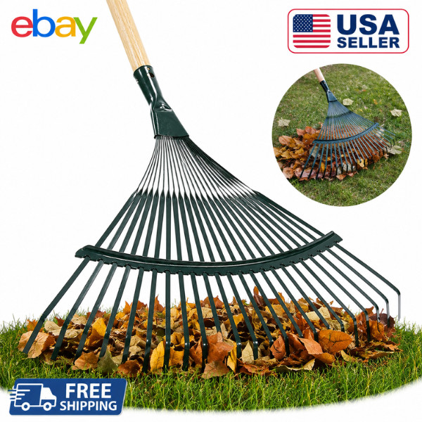 22 Teeth Heavy Duty Steel Leaf Rake Head Lawn Garden Yard Rake Head No Handle