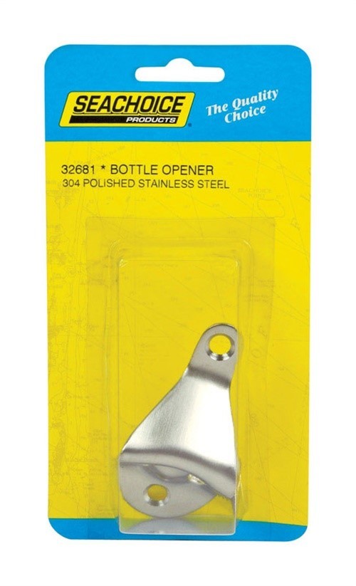 Seachoice 32681 Silver Stainless Steel Wall Mount Bottle Opener 3 L x 1.5 W in.