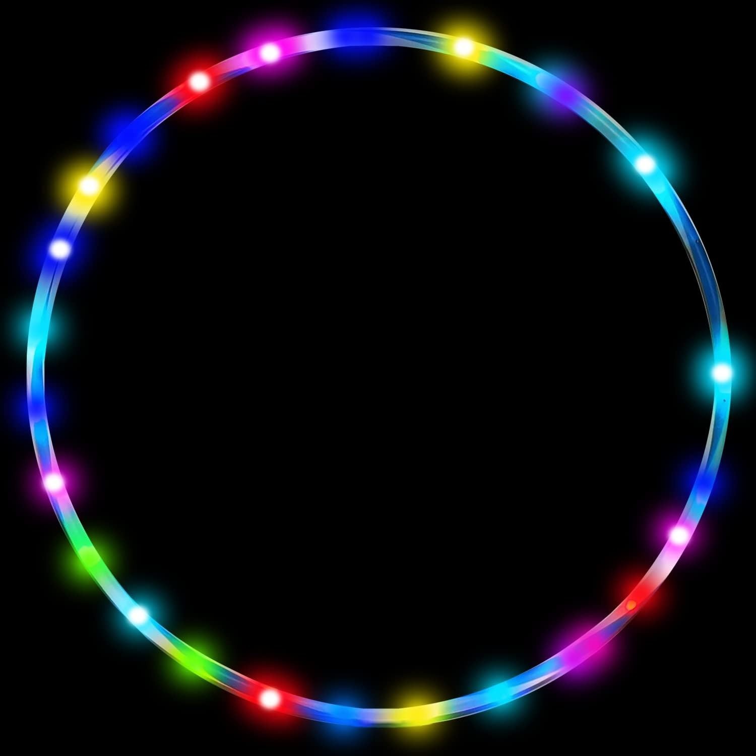 LED Hoop Dance Exercise Light Up Hoop for Adults Kids Children, Auto Color Chang