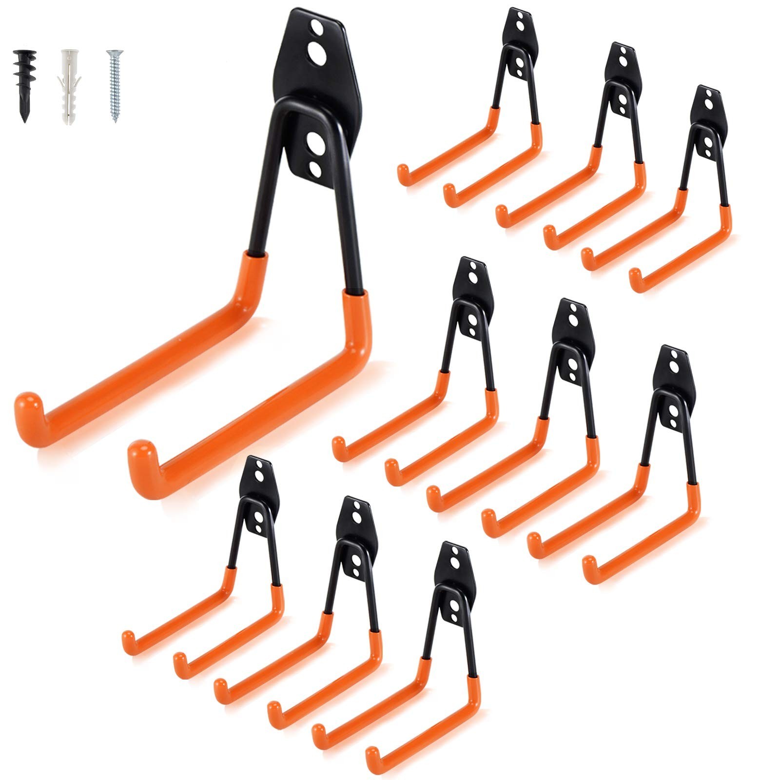 Aoben Heavy Duty Steel Garage Storage Hooks - Utility Tool Hangers and Combin...