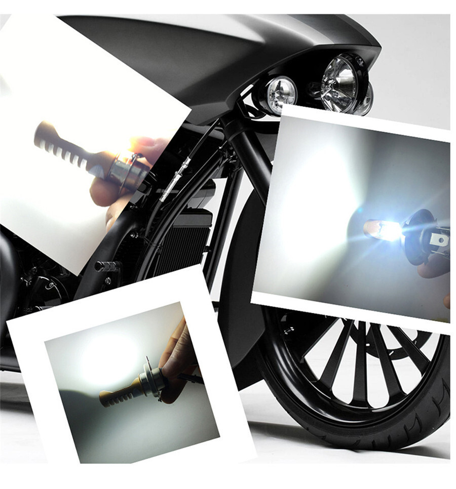 LED High Low Beam Front Light Bulb Bright Headlight Fog DRL Light For Motorcycle