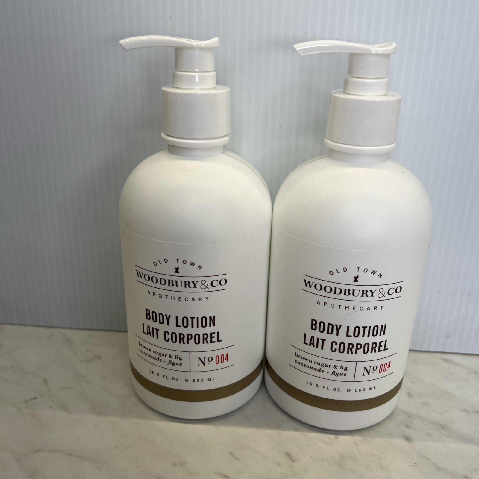 Old Town Woodbury & Co Apothecary Body Lotion - Brown Sugar & Fig - LOT OF 2