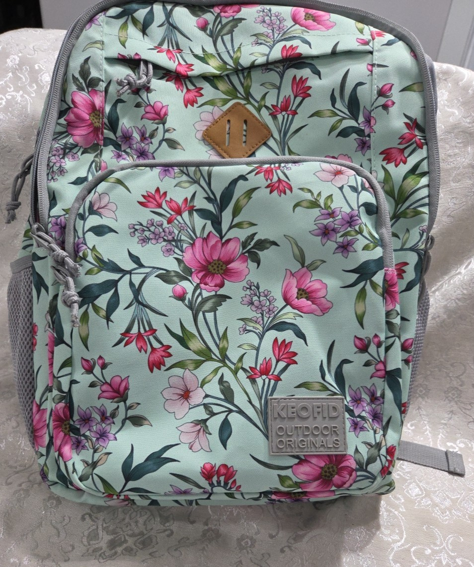 KEOFID OUTDOOR ORIGIONAL FLORAL TRAVEL LAPTOP BACKPACK