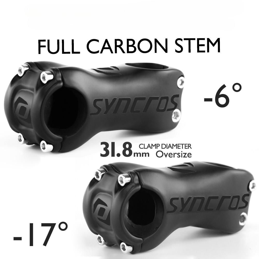 Ultra Light Carbon MTB Road Bike Stem 6/17 Degree Angle 70-120mm Bike Parts