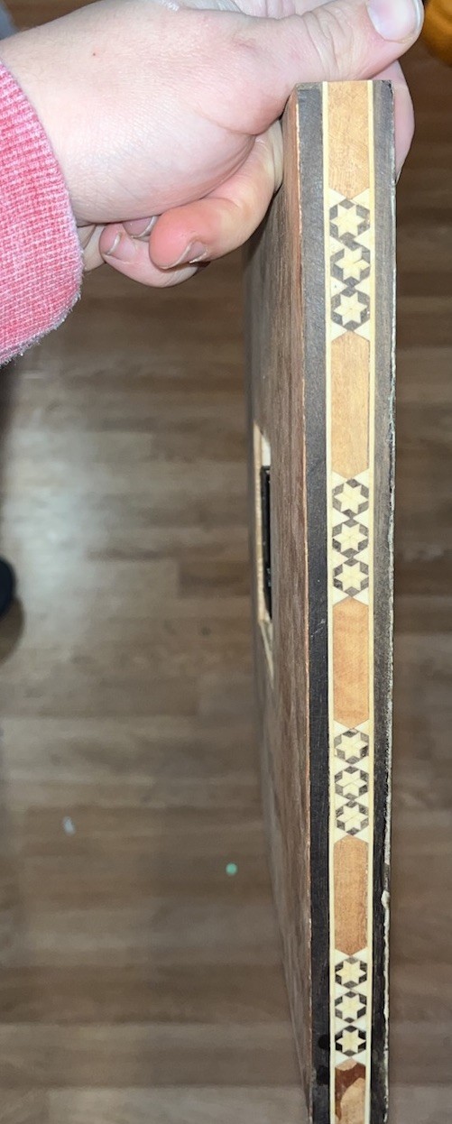 damascus wood inlay clock Working