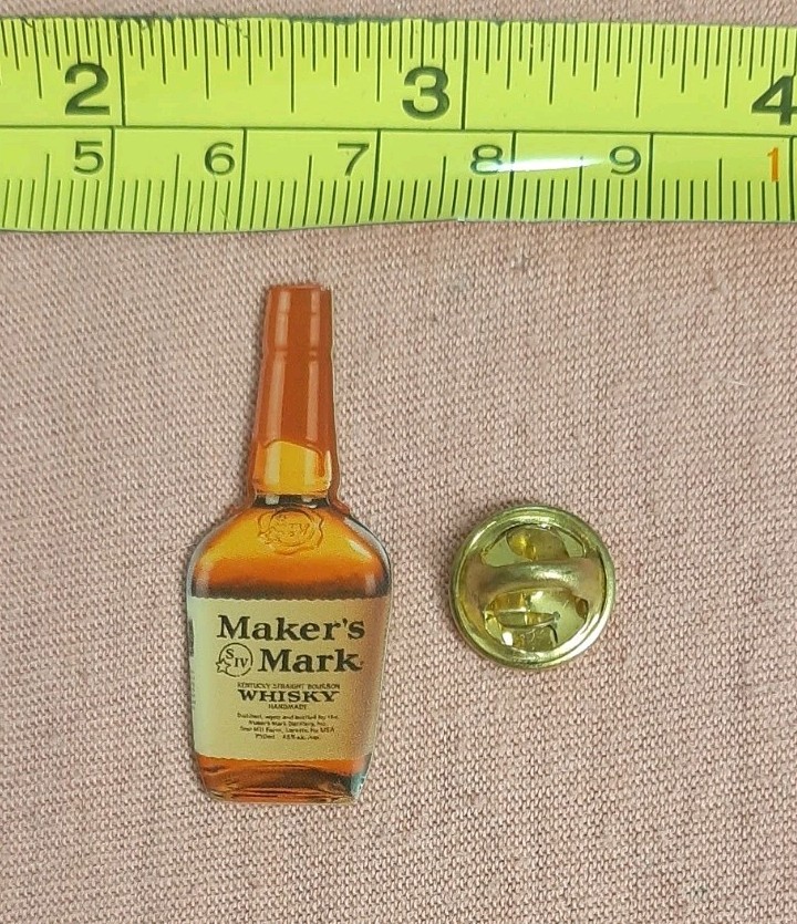 Maker's Mark Kentucky Straight Bourbon Whisky Bottle Lapel Pin