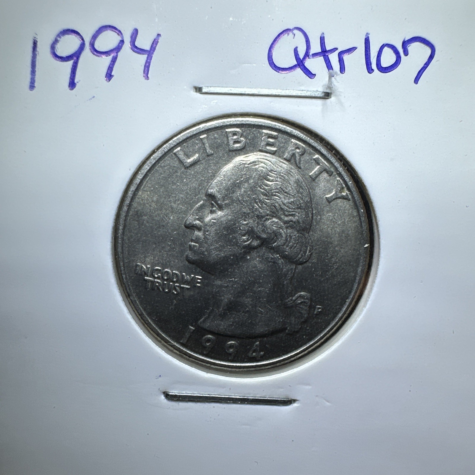 1994 P Error Quarter Double Die Repunched DDO (IN GOD WE TRUST)