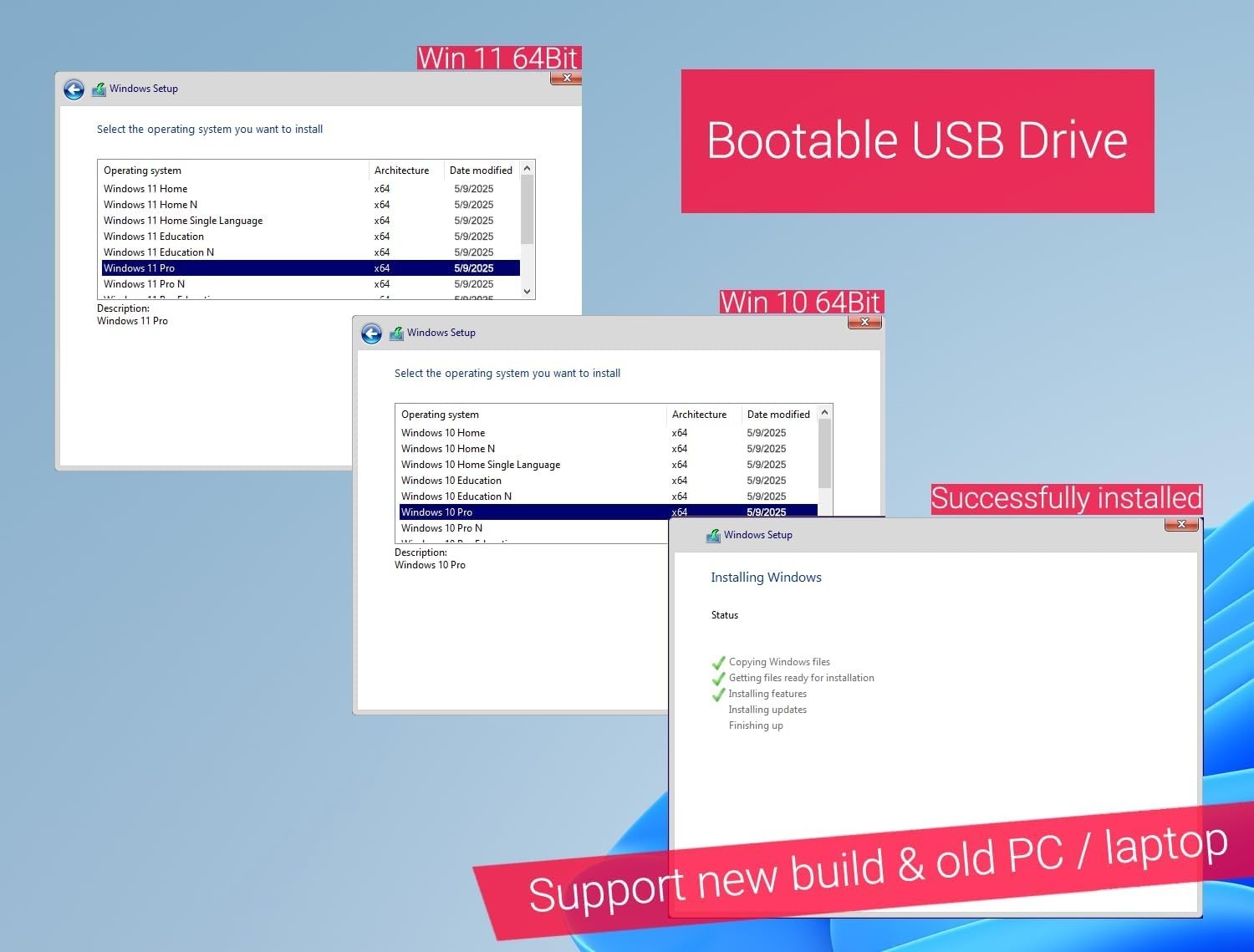 Ultimate 32GB USB Drive 3.2 - Reinstall Windows 11/10 Without TPM Required