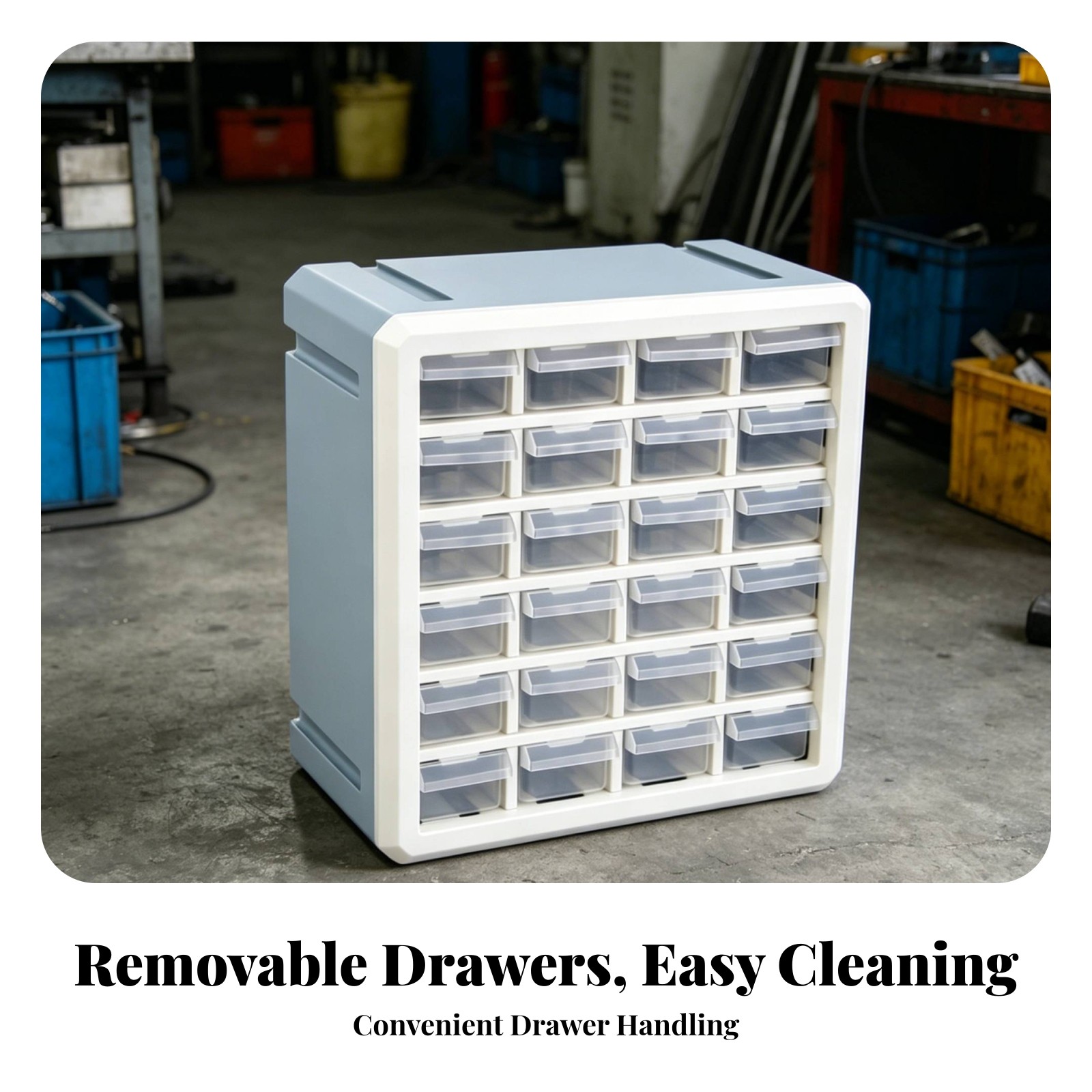 24-Compartment Drawer Cabinet Compact Tabletop Parts Organizer