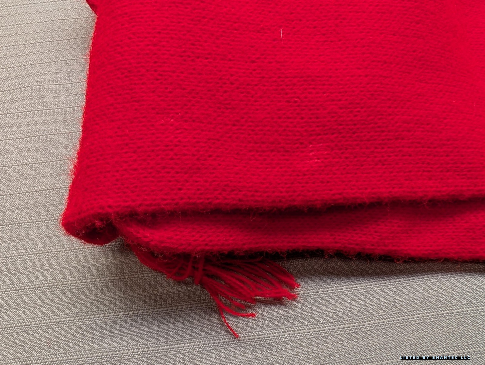 Vintage Scarf Tassels CONTAC DRUG Red White Blue Scarf WPL Promo