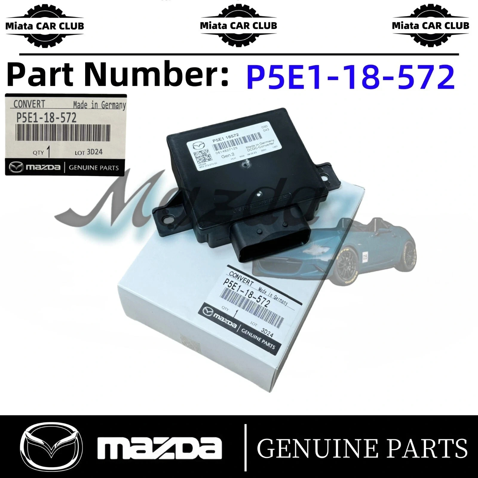 2012-2024 Genuine Mazda M2 M3 M6 CX-5 Control Unit DC  Converter  P5E1-18-572