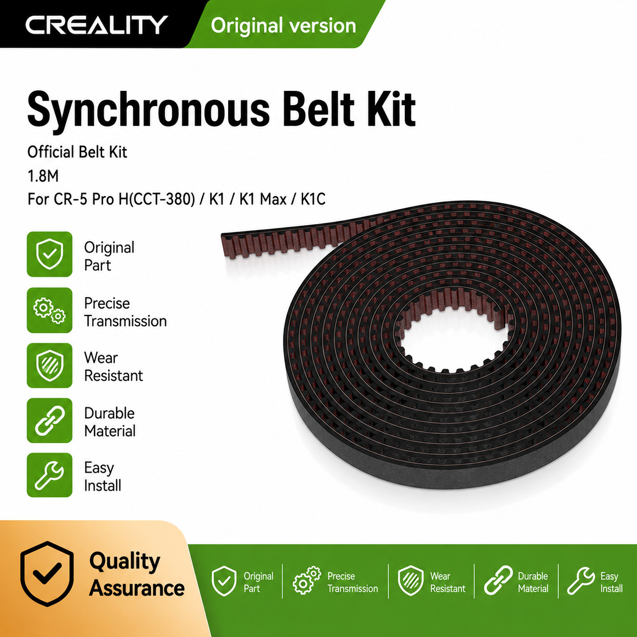 Creality Official Synchronous belt kit 1.8M for K1Max/K1C/Ender-3 V3 3D Printer