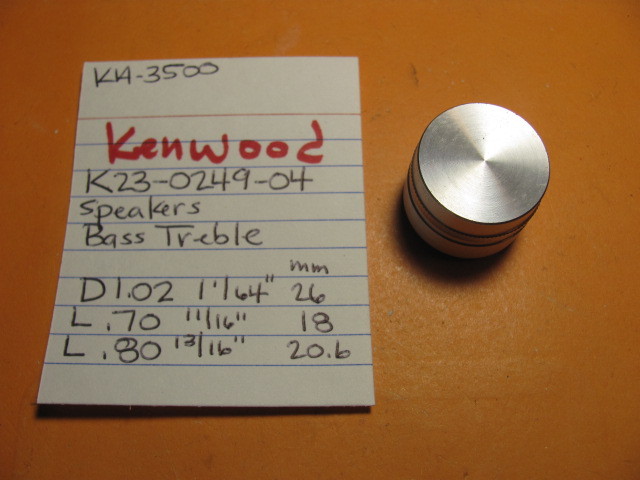 📈KENWOOD K23-0249-04 KNOB SPEAKERS BASS TREBLE KA-3500