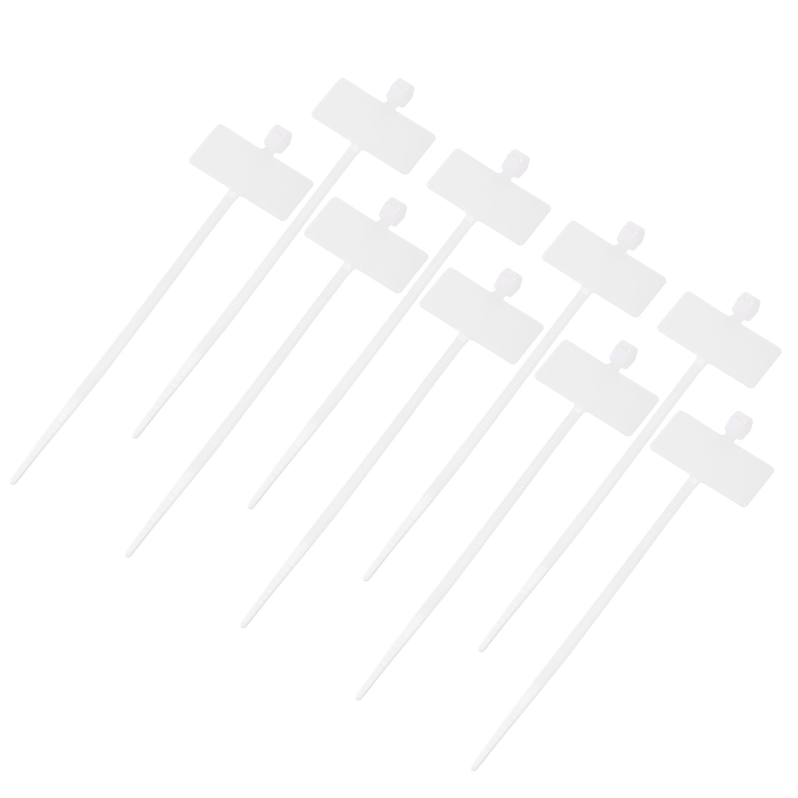 250pcs Marker Cable Zip Ties, 4'' Self-Locking Nylon Labels Tags Zip Tie, White